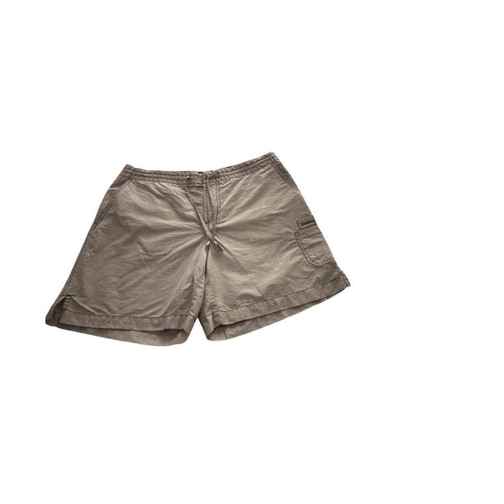 Columbia Women's Khaki Cargo Shorts Elastic Waist Drawstring‎ Size M